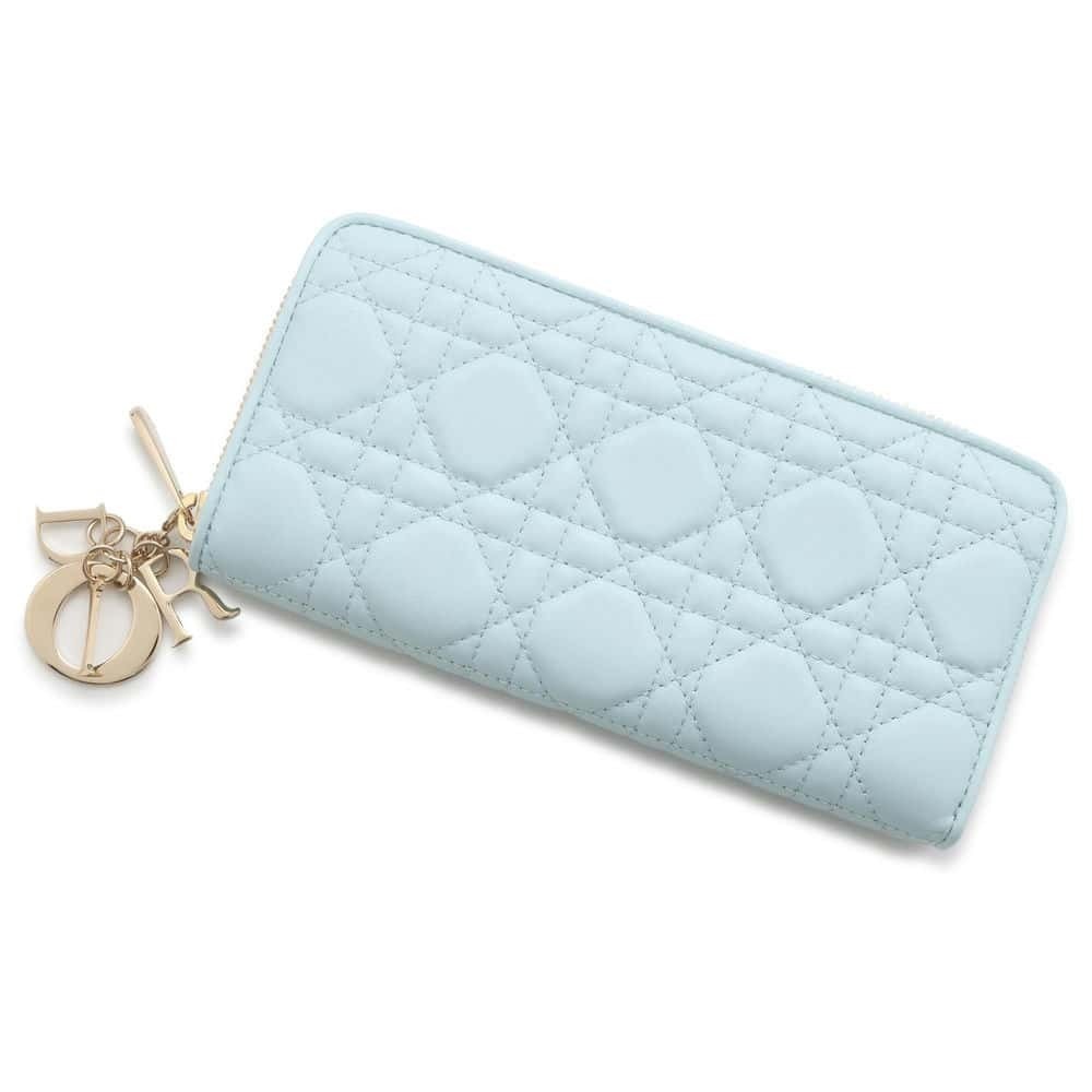 Christian Dior Lady Voyageur Cannage Lambskin Long Wallet